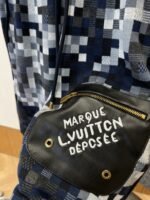 LV Pixel Check Patchwork Knit Drawstring Shorts - 图片 5