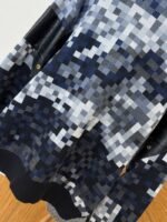 LV Pixel Check Patchwork Leather Baseball Jacket - 图片 7