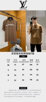 LV Gradient Patch Embroidered Short-Sleeve T-Shirt 1 - 图片 10