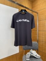 LV Gradient Patch Embroidered Short-Sleeve T-Shirt 2