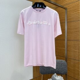 LV Gradient Patch Embroidered Short-Sleeve T-Shirt 3