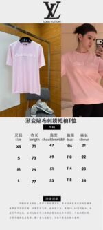 LV Gradient Patch Embroidered Short-Sleeve T-Shirt 3 - 图片 10