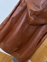 Prada Logo Letter Hooded Leather Jacket - 图片 7