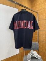 Balenciaga Solid-Color Safety Tape Micro-Logo Short-Sleeve T-Shirt 2 - 图片 2