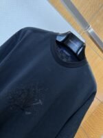 LV Floral Embroidered Ribbed-Collar Short-Sleeve T-Shirt - 图片 3