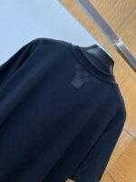 LV Floral Embroidered Ribbed-Collar Short-Sleeve T-Shirt - 图片 5