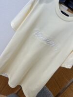 LV Handwritten Embroidered Crew-Neck Short-Sleeve T-Shirt - 图片 4