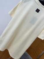 LV Handwritten Embroidered Crew-Neck Short-Sleeve T-Shirt - 图片 7