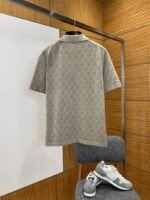 LV All-Over Print Openwork Jacquard Pocket Short-Sleeve Polo Shirt 1 - 图片 2