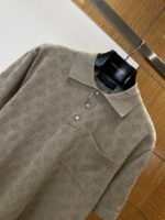 LV All-Over Print Openwork Jacquard Pocket Short-Sleeve Polo Shirt 1 - 图片 3