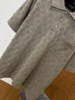 LV All-Over Print Openwork Jacquard Pocket Short-Sleeve Polo Shirt 1 - 图片 4