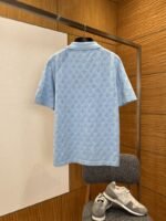 LV All-Over Print Openwork Jacquard Pocket Short-Sleeve Polo Shirt 2 - 图片 2
