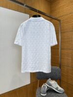 LV All-Over Print Openwork Jacquard Pocket Short-Sleeve Polo Shirt 3 - 图片 2