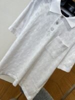 LV All-Over Print Openwork Jacquard Pocket Short-Sleeve Polo Shirt 3 - 图片 4
