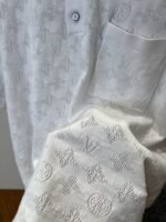 LV All-Over Print Openwork Jacquard Pocket Short-Sleeve Polo Shirt 3 - 图片 5