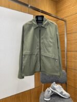 LV Embroidered Lapel Zipper Jacket
