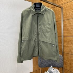 LV Embroidered Lapel Zipper Jacket