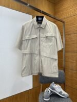 LV Functional Short-Sleeve Shirt with Multiple Pockets