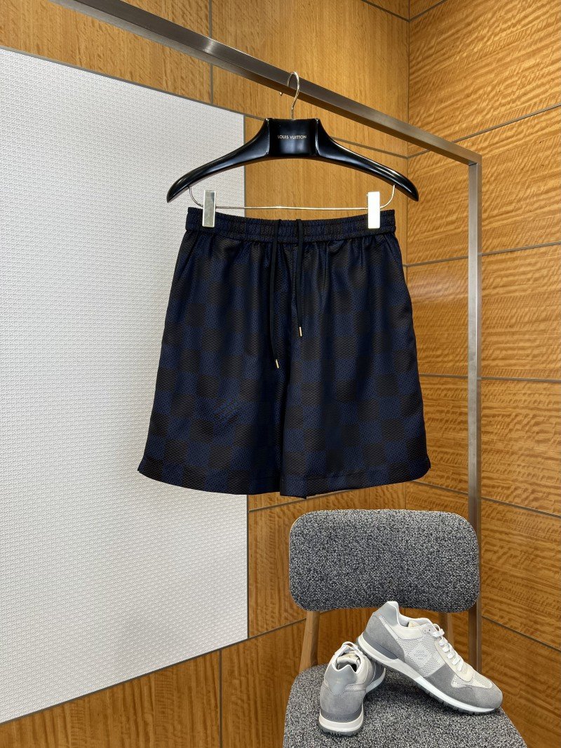 wsxc1775777053602_0.jpg LV Checkered Jacquard Drawstring Casual Shorts - 图片 1