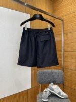 LV Checkered Jacquard Drawstring Casual Shorts - 图片 2
