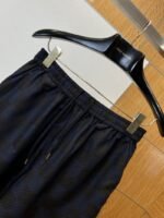 LV Checkered Jacquard Drawstring Casual Shorts - 图片 3