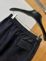 LV Checkered Jacquard Drawstring Casual Shorts - 图片 6