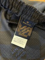 LV Checkered Jacquard Drawstring Casual Shorts - 图片 9