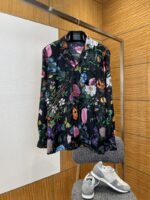 Gucci Floral All-Over Print Single-Button Long-Sleeve Shirt
