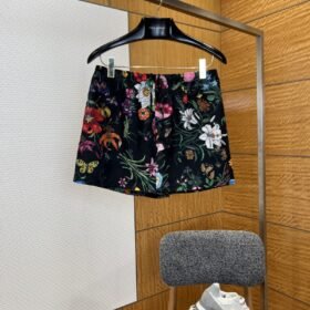 Gucci Floral and Insect Print Drawstring Shorts