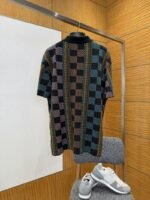 LV Checkered Jacquard Knit Short-Sleeve Polo Shirt - 图片 2