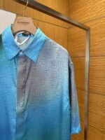Fendi Gradient Subtle Pattern Jacquard Short-Sleeve Shirt - 图片 4