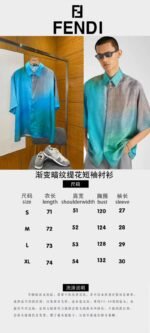 Fendi Gradient Subtle Pattern Jacquard Short-Sleeve Shirt - 图片 10